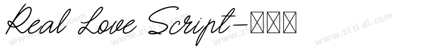 Real Love Script字体转换